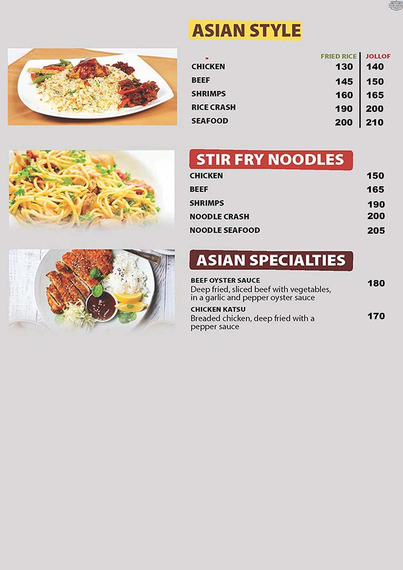 Menu Page 8