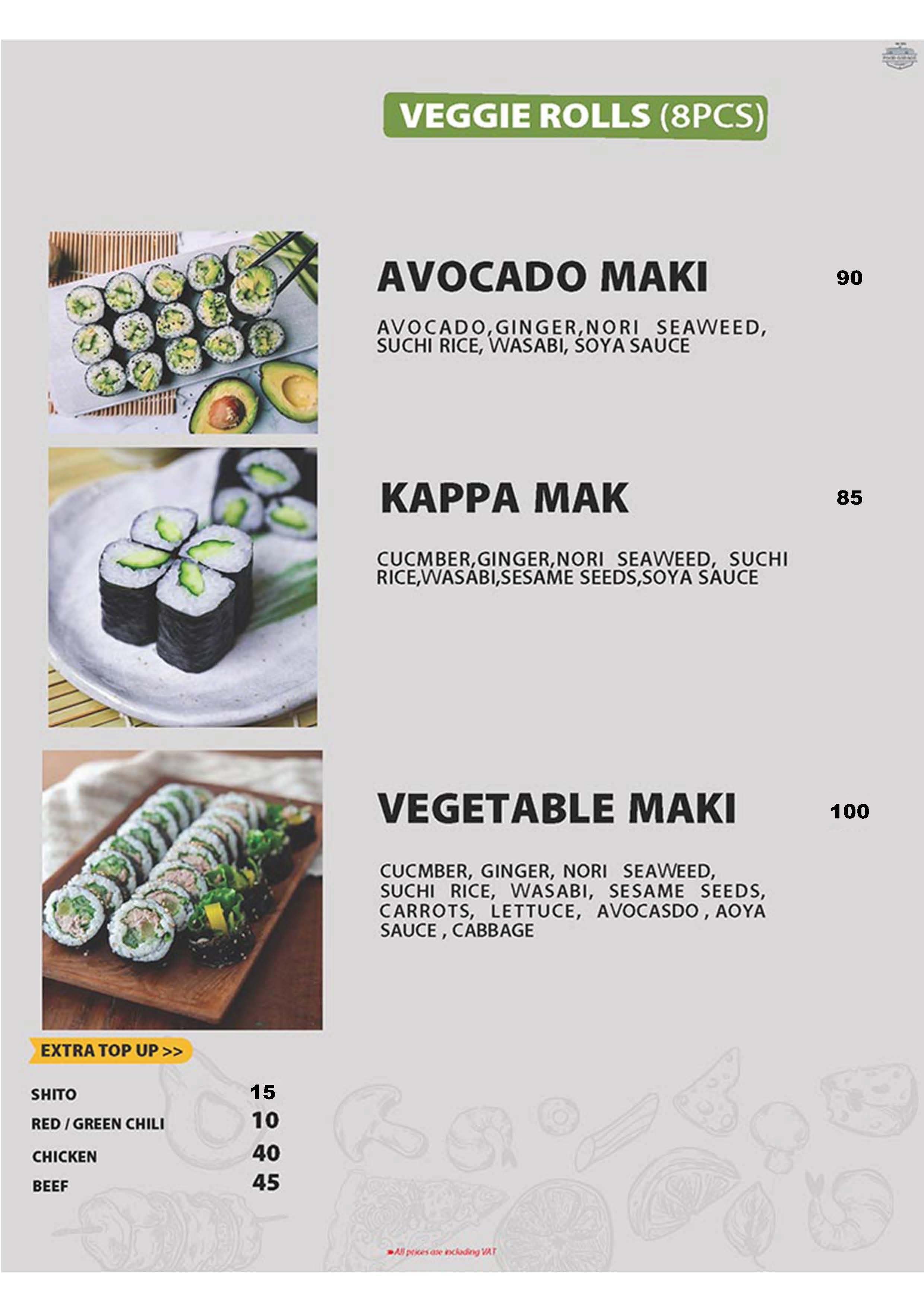 Menu Page 9