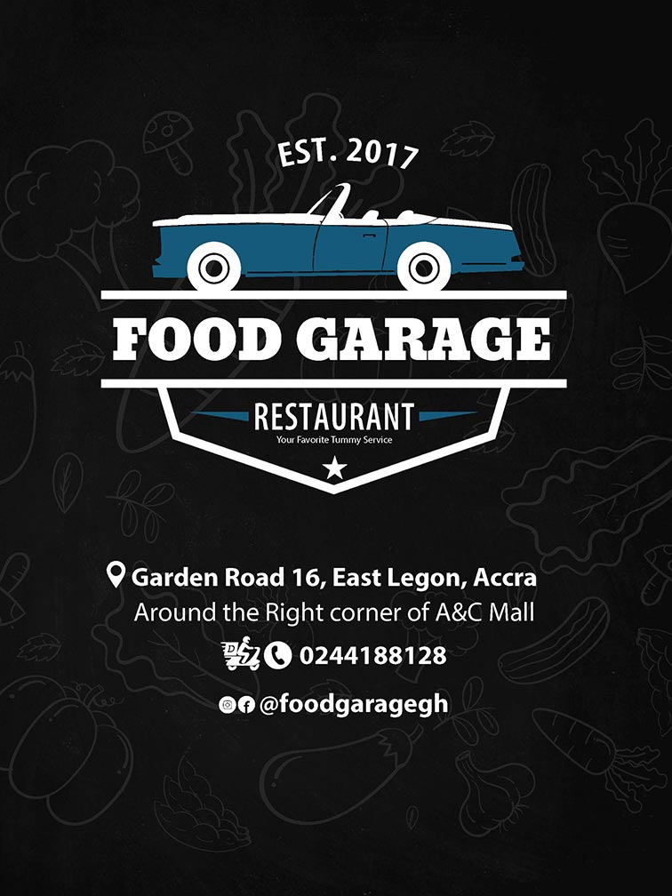 Food Garage Menu